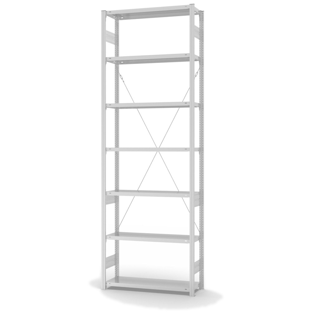 Lagerregal Fachbodenregal Metallregal Grundregal Stecksystem RAL 7035 lichtgrau lackiert Lagerregal Fachbodenregal Metallregal Grundregal Stecksystem RAL 7035 lichtgrau lackiert