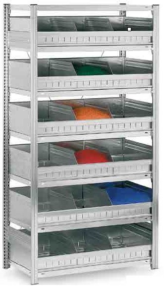Produktbild Schüttgutregal Grundregal H 2000 x B 1000 x T 600 mm Produktbild Schüttgutregal Grundregal H 2000 x B 1000 x T 600 mm