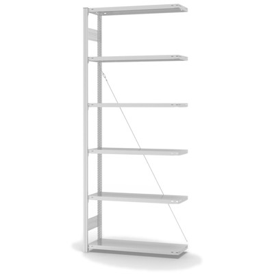 Produktbild: Lagerregal Fachbodenregal Metallregal Anbauregal Stecksystem RAL 7035 lichtgrau lackiert Produktbild: Lagerregal Fachbodenregal Metallregal Anbauregal Stecksystem RAL 7035 lichtgrau lackiert