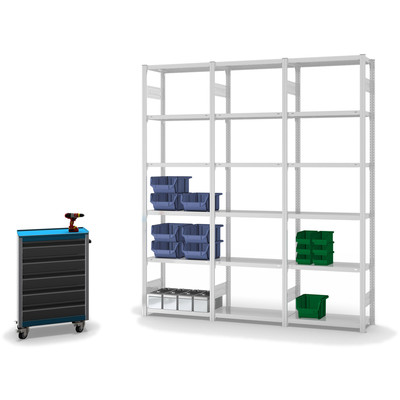 Produktbild: Fachbodenregal Stecksystem Grundfeld Produktbild: Fachbodenregal Stecksystem Grundfeld