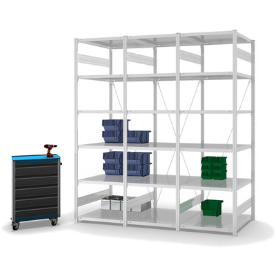 Produktbild: Fachbodenregal Stecksystem Grundfeld Produktbild: Fachbodenregal Stecksystem Grundfeld