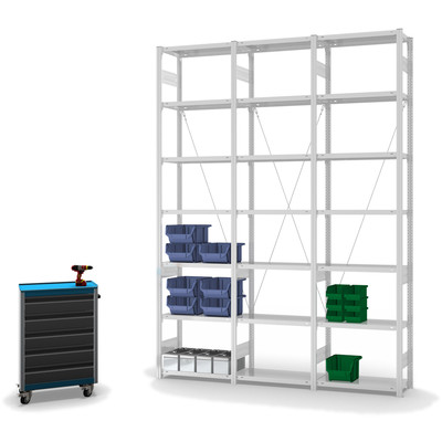 Produktbild: Fachbodenregal Stecksystem Grundfeld Produktbild: Fachbodenregal Stecksystem Grundfeld