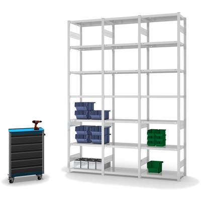 Produktbild: Fachbodenregal Stecksystem Grundfeld Produktbild: Fachbodenregal Stecksystem Grundfeld