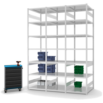 Produktbild: Fachbodenregal Stecksystem Grundfeld Produktbild: Fachbodenregal Stecksystem Grundfeld