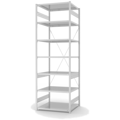 Produktbild: Lagerregal Fachbodenregal Metallregal Grundregal Stecksystem RAL 7035 lichtgrau lackiert Produktbild: Lagerregal Fachbodenregal Metallregal Grundregal Stecksystem RAL 7035 lichtgrau lackiert