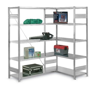 Produktbild: Eckregal - Bodenbreite 1300 mm Produktbild: Eckregal - Bodenbreite 1300 mm