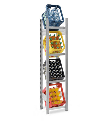 Produktbild: Getränkeregal Getränkekistenregal Stecksystem Grundregal 4 Ebenen verzinkt Produktbild: Getränkeregal Getränkekistenregal Stecksystem Grundregal 4 Ebenen verzinkt