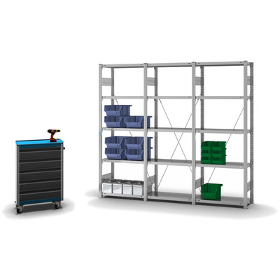 Produktbild: Fachbodenregal Stecksystem Grundfeld