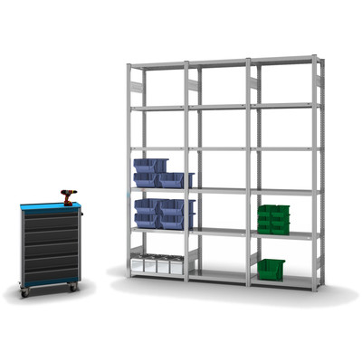 Produktbild: Fachbodenregal Stecksystem Grundfeld Produktbild: Fachbodenregal Stecksystem Grundfeld