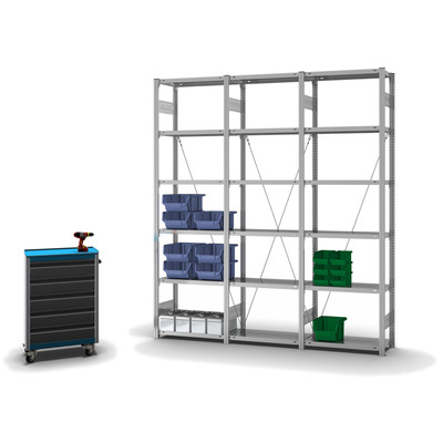 Produktbild: Fachbodenregal Stecksystem Grundfeld Produktbild: Fachbodenregal Stecksystem Grundfeld