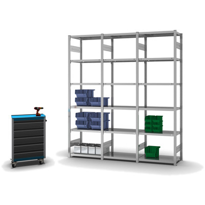 Produktbild: Fachbodenregal Stecksystem Grundfeld Produktbild: Fachbodenregal Stecksystem Grundfeld