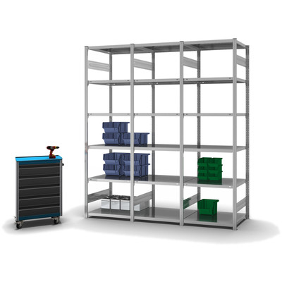 Produktbild: Fachbodenregal Stecksystem Grundfeld Produktbild: Fachbodenregal Stecksystem Grundfeld