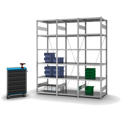 Produktbild: Fachbodenregal Stecksystem Grundfeld