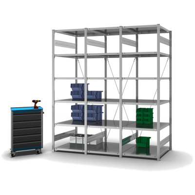 Produktbild: Fachbodenregal Stecksystem Grundfeld Produktbild: Fachbodenregal Stecksystem Grundfeld