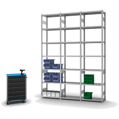 Produktbild: Fachbodenregal Stecksystem Grundfeld Produktbild: Fachbodenregal Stecksystem Grundfeld