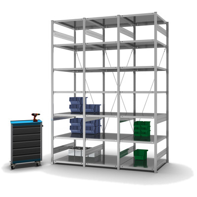 Produktbild: Fachbodenregal Stecksystem Grundfeld Produktbild: Fachbodenregal Stecksystem Grundfeld