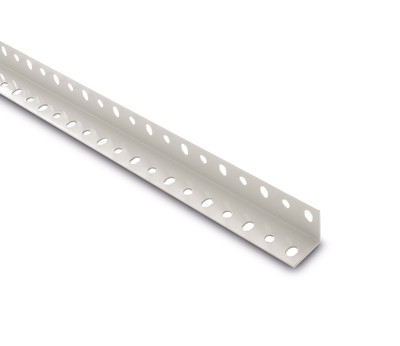 Produktbild: Stahl Winkelprofil gelocht 38 x 38 x 1,7 mm - 2000 mm lang lichtgrau lackiert